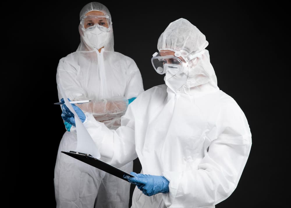 Pest control inspection context in a residential kitchen